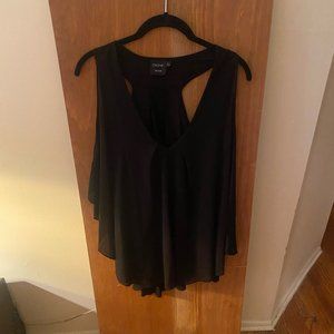 NWOT CLICHE' COUTURE TOP - BLACK LARGE